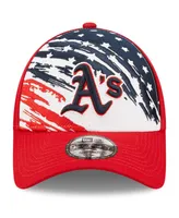 Men's New Era Red Oakland Athletics 2022 4th of July 9FORTY Snapback Adjustable Hat