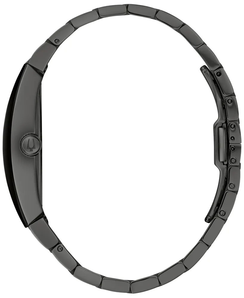 Bulova Men's Modern Gemini Diamond Accent Black Ion-Plated Stainless Steel Bracelet Watch 40mm
