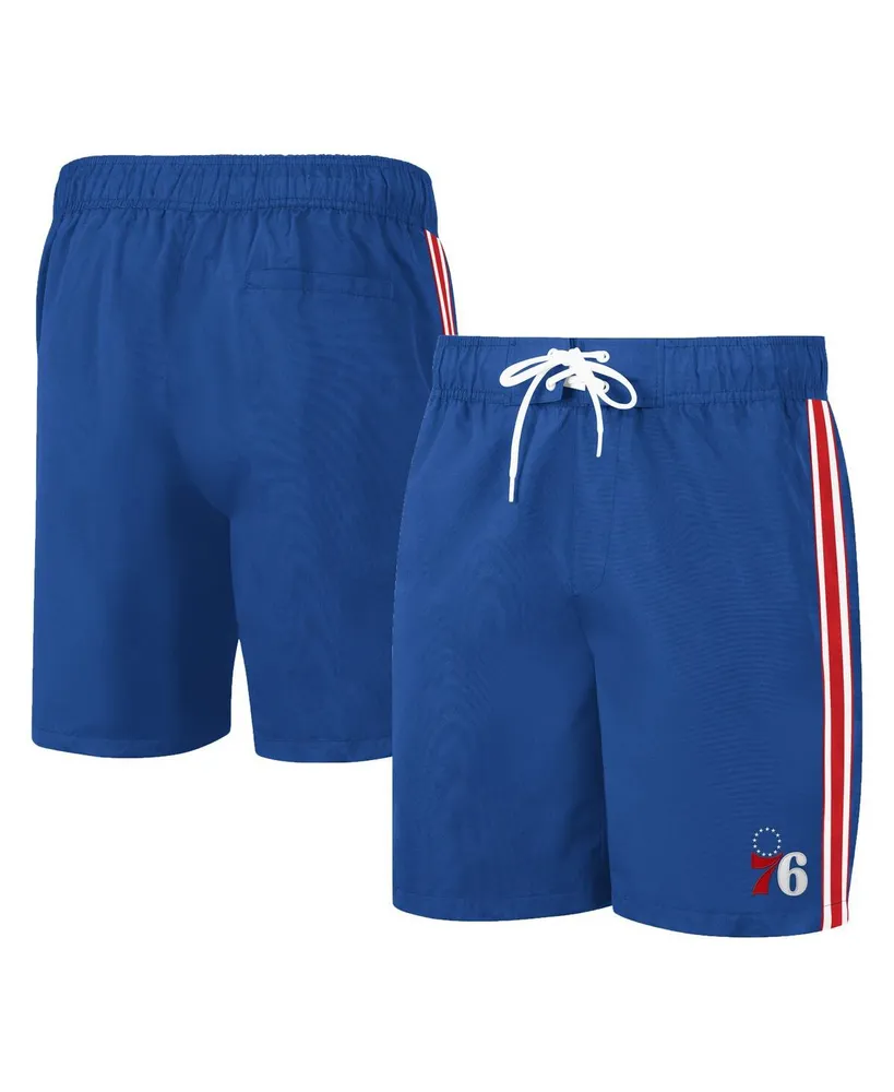 Men's G-iii Sports by Carl Banks Royal, Red Philadelphia 76ers Sand Beach Volley Swim Shorts