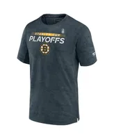 Men's Fanatics Charcoal Boston Bruins Authentic Pro 2022 Stanley Cup Playoffs T-shirt