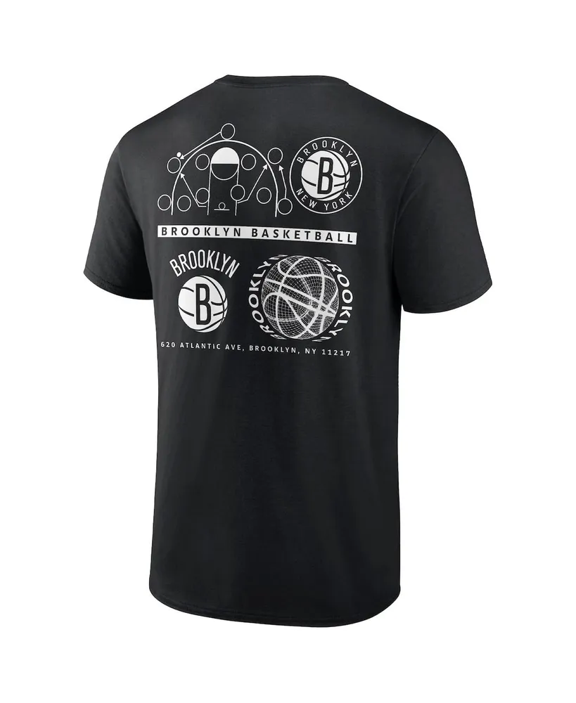 Men's Fanatics Black Brooklyn Nets Court Street Collective T-shirt