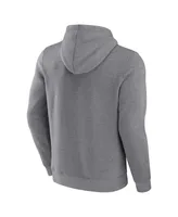 Men's Fanatics Heathered Gray New York Knicks Off The Bench Color Block Pullover Hoodie