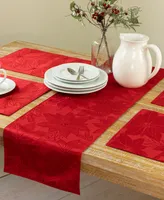 Benson Mills Poinsettia Palace Jacquard Table Runner, 16" x 80"