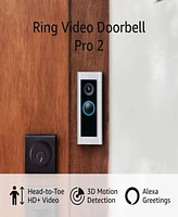 ring Wired Doorbell Pro 2 in Satin Nickel