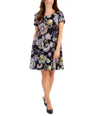 Connected Petite Printed Dress
