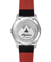 Alpina Men's Swiss Automatic Startimer Black Leather Strap Watch 41mm