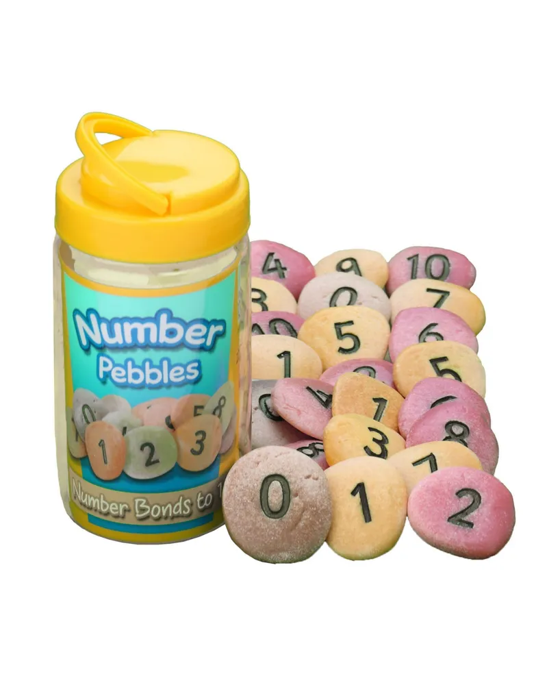 Yellow Door Number Pebbles, Set of 22