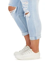 Celebrity Pink Trendy Plus Distressed Girlfriend Jeans