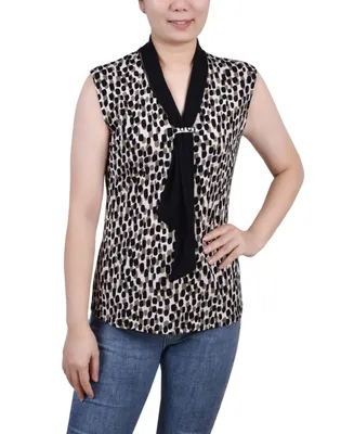 Petite Sleeveless Scarf Top