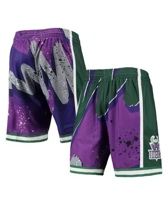 Men's Mitchell & Ness Purple Milwaukee Bucks Hardwood Classics 2000 Hyper Hoops Swingman Shorts
