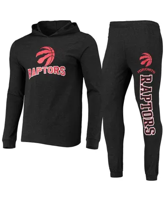 Men's Concepts Sport Black Toronto Raptors Pullover Hoodie and Pants Sleep Set