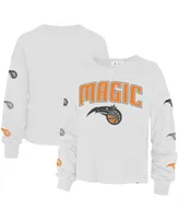 Women's '47 White Orlando Magic 2021/22 City Edition Call Up Parkway Long Sleeve T-shirt