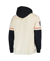 Men's '47 Cream Houston Astros Trifecta Shortstop Pullover Hoodie