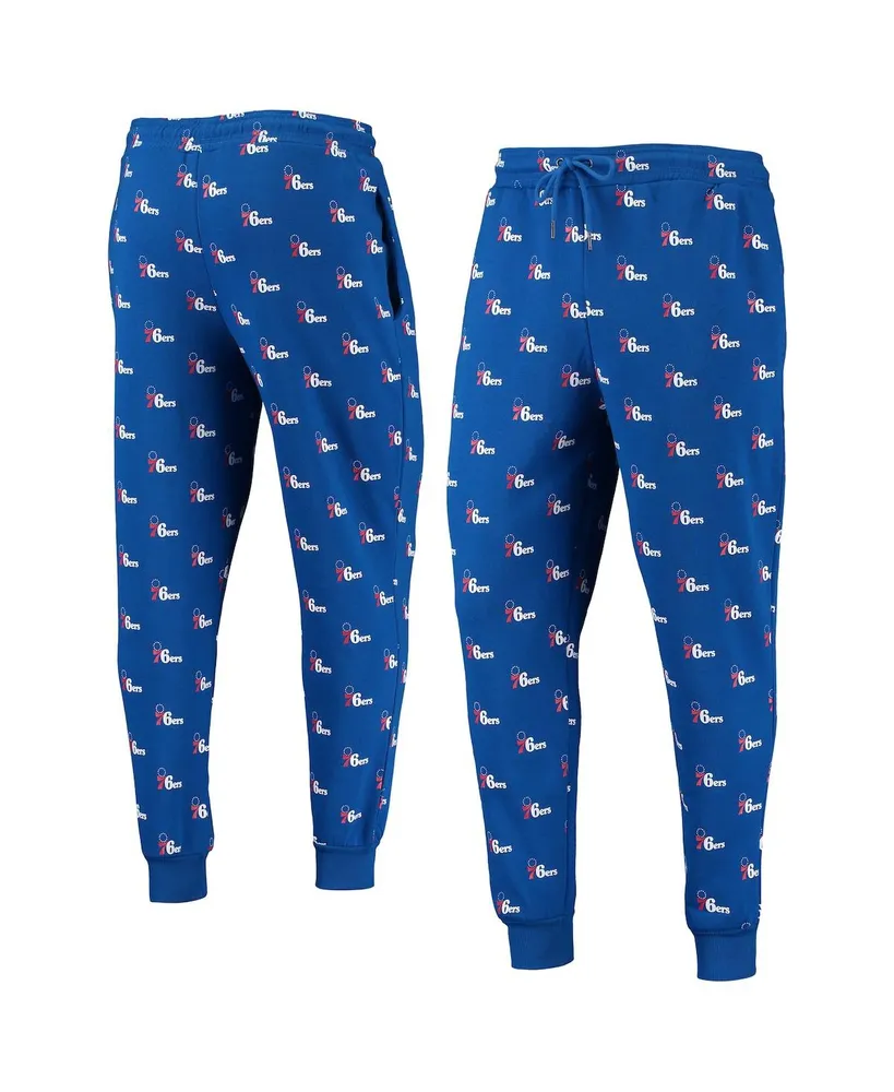 Men's The Wild Collective Royal Philadelphia 76ers Allover Logo Jogger Pants