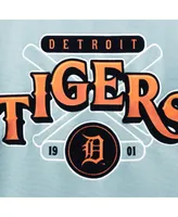 Women's The Wild Collective Light Blue Detroit Tigers Open Back Twist-Tie Tank Top