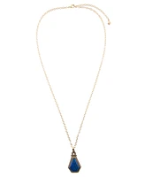 Barse Tribeca Genuine Lapis Long Pendant Necklace