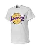 Men's Nba x Naturel White Los Angeles Lakers No Caller Id T-shirt