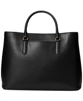 Lauren Ralph Women's Full-Grain Smooth Leather Large Marcy Satchel