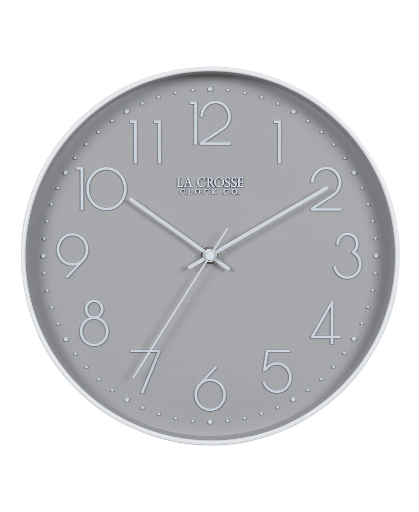 La Crosse Technology Clock Co 404-3831-Int 12" Everly Quartz Silent Sweeping Wall Clock