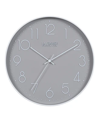 La Crosse Technology Clock Co 404-3831-Int 12" Everly Quartz Silent Sweeping Wall Clock