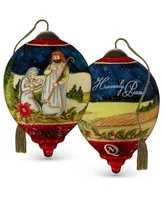 Ne'Qwa Art 7221105 Heavenly Peace Hand-Painted Blown Glass Ornament