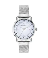 Ted Baker Women's Harriett Silver-Tone Stainless Steel Mesh Watch 38mm