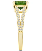 Macy's Peridot and Diamond Accent Ring 14K Yellow Gold