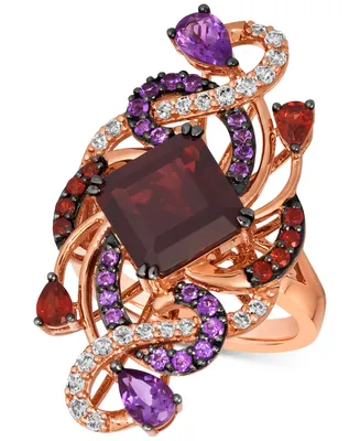Le Vian Crazy Collection Multi-Gemstone Swirling Statement Ring (8-1/4 ct. t.w.) in 14k Rose Gold