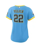 Women's Nike Christian Yelich Powder Blue Milwaukee Brewers City Connect Replica Player Jersey