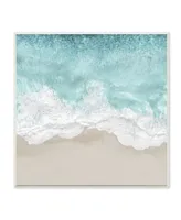 Stupell Industries Sea Foam Sandy Beach Soft Blue Coast Art, 12" x 12" - Multi