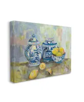 Stupell Industries Lemons and Pottery Yellow Blue Classical Painting Art, 16" x 20" - Multi
