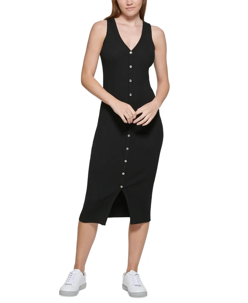 Calvin Klein Jeans Women's Ribbed-Knit Bodycon Dress