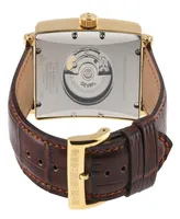 Gevril Men's Avenue of Americas Swiss Automatic Italian Leather Strap Watch 44mm