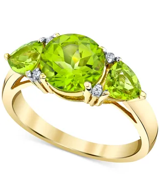 Peridot (3-1/2 ct. t.w.) & Diamond Accent Ring in 14k Gold