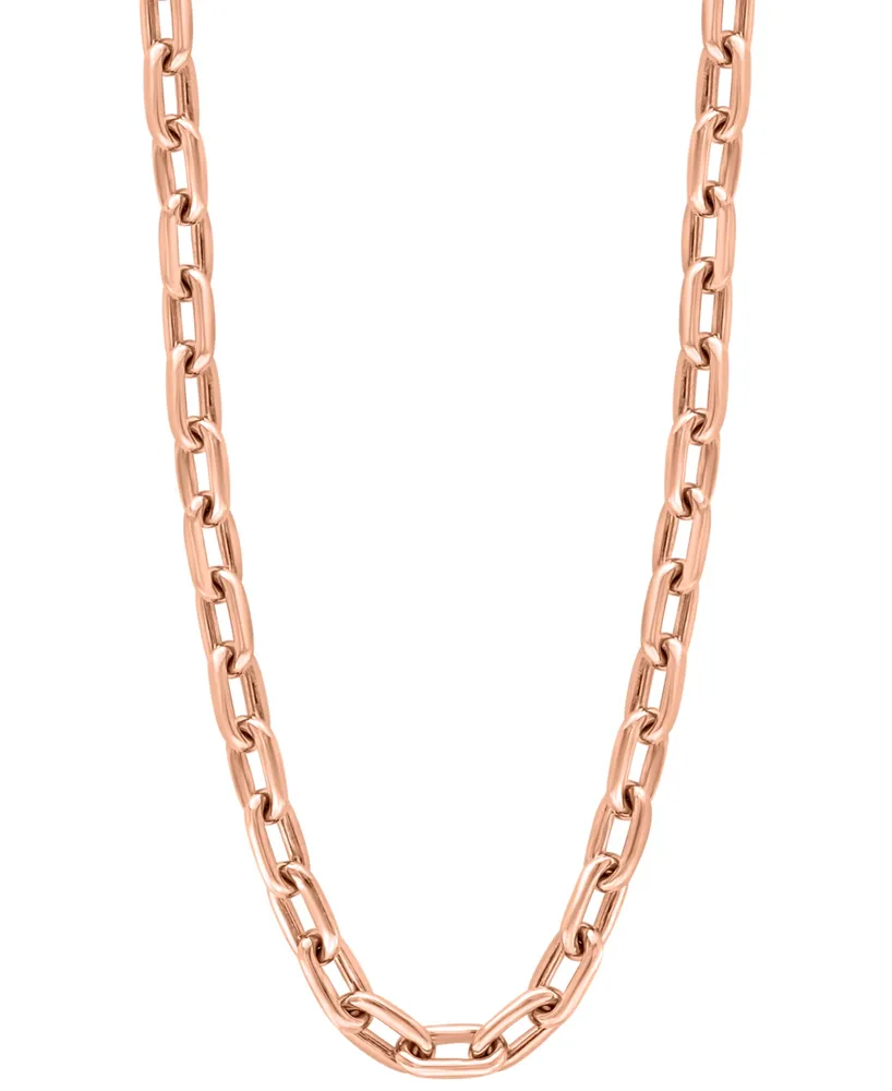 Effy Men's Link 22" Chain Necklace in 14k Rose Gold-Plated Sterling Silver
