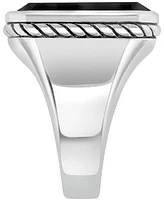 Effy Men's Onyx Ring in Sterling Silver