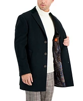 Tallia Men's Wool Blend Solid Overcoat
