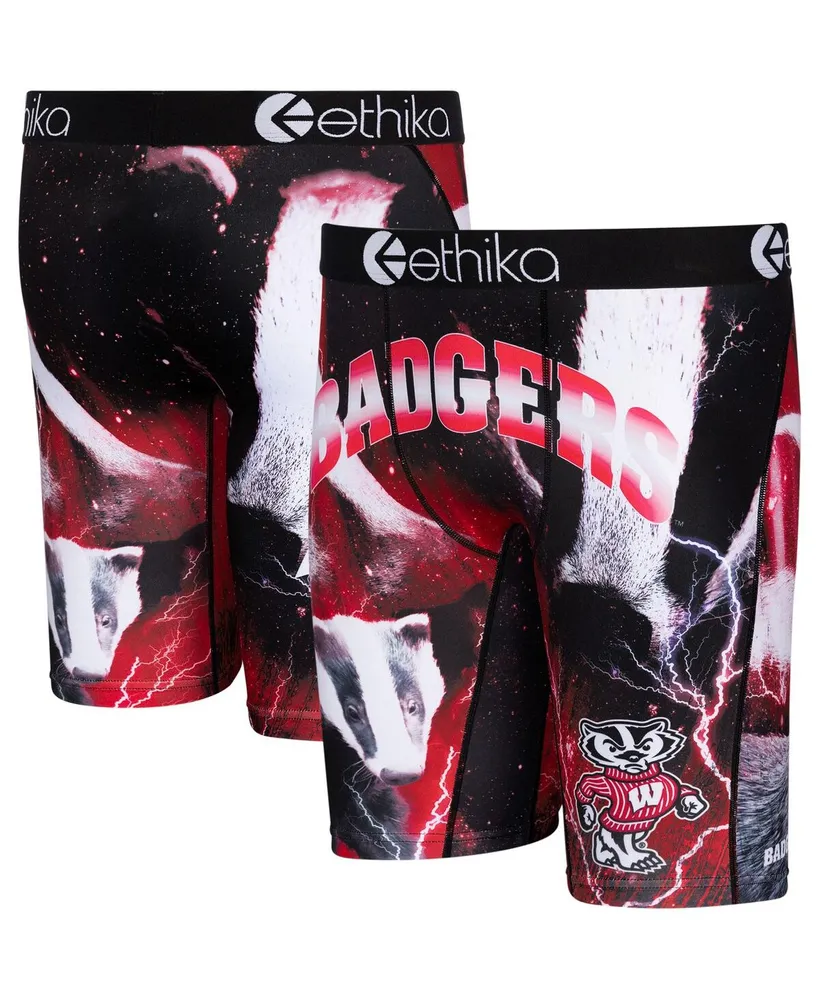 Men's Ethika Red Wisconsin Badgers Spirit Boxer Briefs