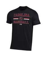 Men's Under Armour Black South Carolina Gamecocks Baseball Stack Performance T-shirt