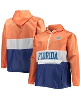 Men's Fanatics Orange, Royal Florida Gators Big and Tall Water-Resistant Half-Zip Hoodie