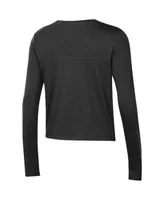 Women's Under Armour Black Texas Tech Red Raiders Vault Cropped Long Sleeve T-shirt