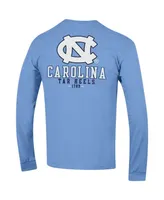 Men's Champion Carolina North Tar Heels Team Stack Long Sleeve T-shirt