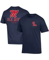 Men's Champion Navy Ole Miss Rebels Stack 2-Hit T-shirt