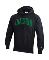 Men's Champion Black Oregon Ducks Team Arch Reverse Weave Pullover Hoodie