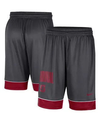 Men's Nike Charcoal and Crimson Stanford Cardinal Fast Break Shorts