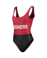 Women's Foco Crimson Oklahoma Sooners One-Piece Bathing Suit