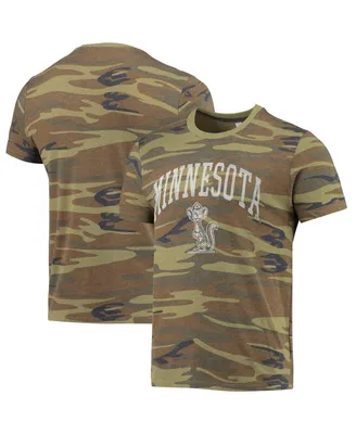 Men's Alternative Apparel Camo Minnesota Golden Gophers Arch Logo Tri-Blend T-shirt