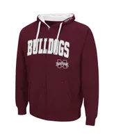 Men's Colosseum Maroon Mississippi State Bulldogs Big and Tall Full-Zip Hoodie