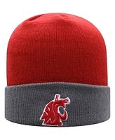 Men's Top of the World Crimson, Gray Washington State Cougars Core 2-Tone Cuffed Knit Hat