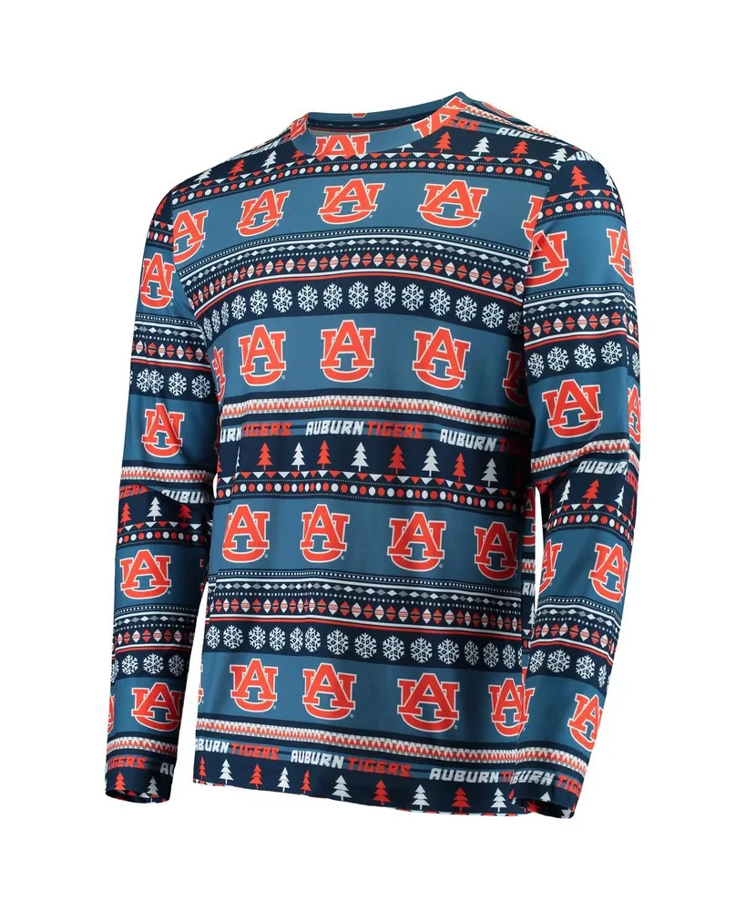 Men's Concepts Sport Navy Auburn Tigers Ugly Sweater Knit Long Sleeve Top and Pant Set